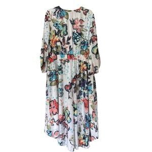Melissa McCarthy Seven7 Colorful Floral Long Sleeve Dress